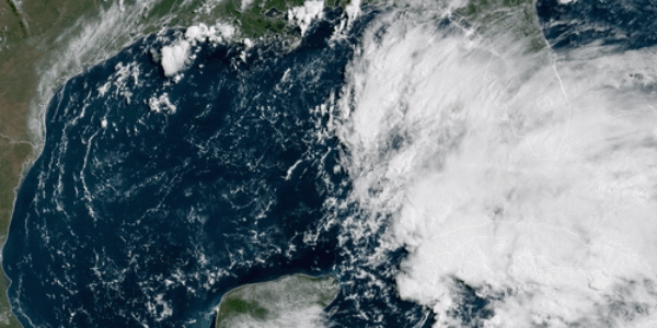 Tropical storm satellite image