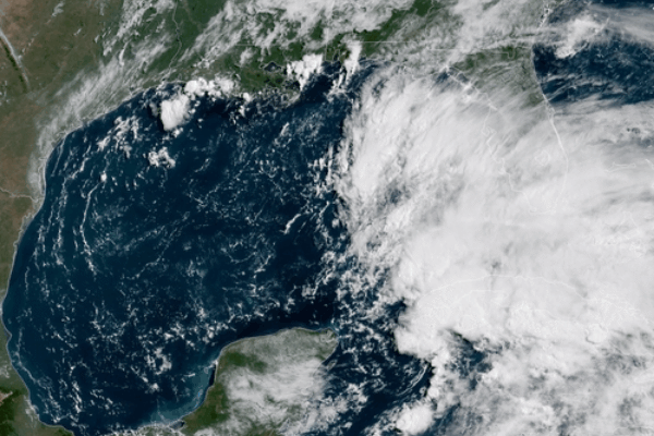 Tropical storm satellite image