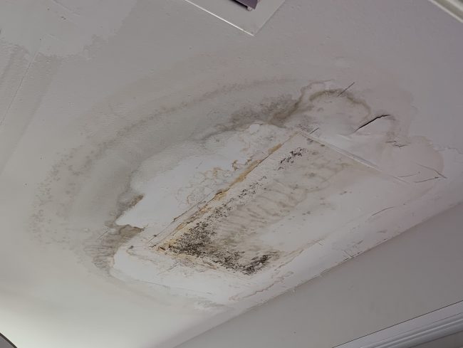 Water Damage on ceiling