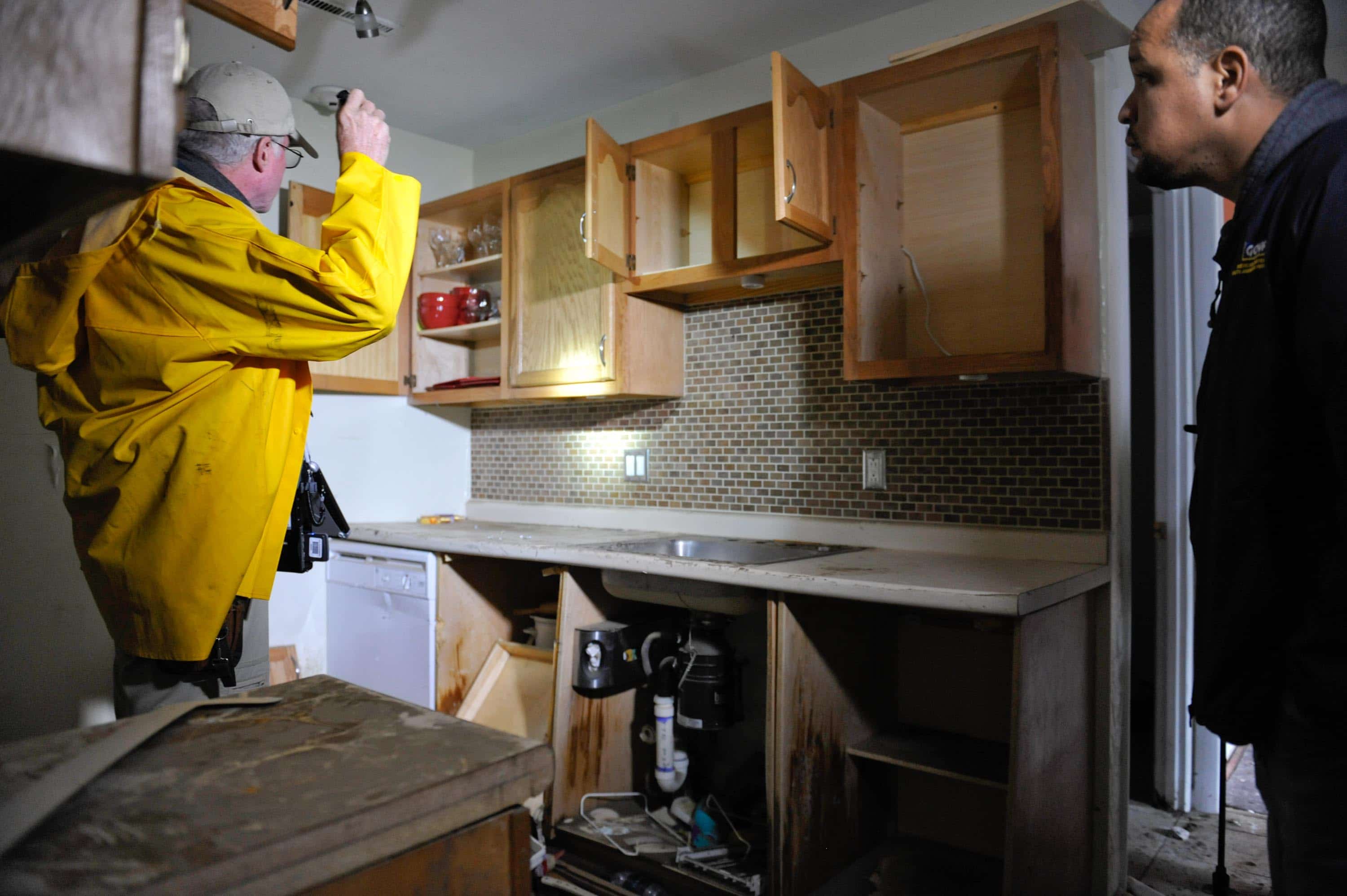 Fort Myers public adjuster inspecting kitchen