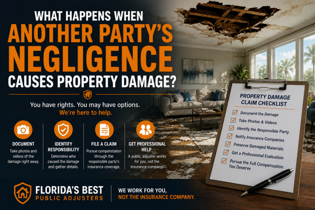 Another Party’s Negligence Causes Property Damage