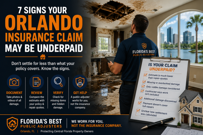 Signs Your Orlando Claim Is Underpaid