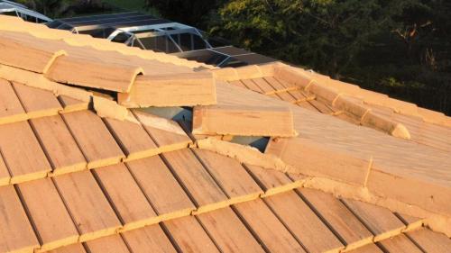 Roof Damage from Hurricane Ian in North Port